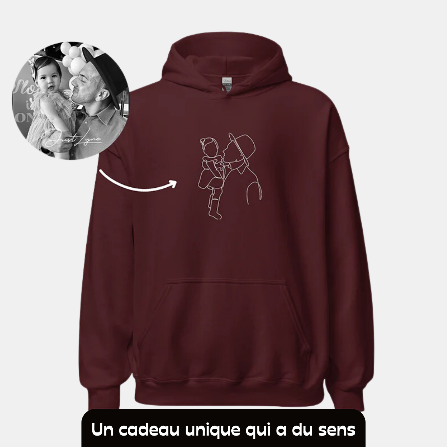SWEAT À CAPUCHE BRODÉ PERSONNALISÉ