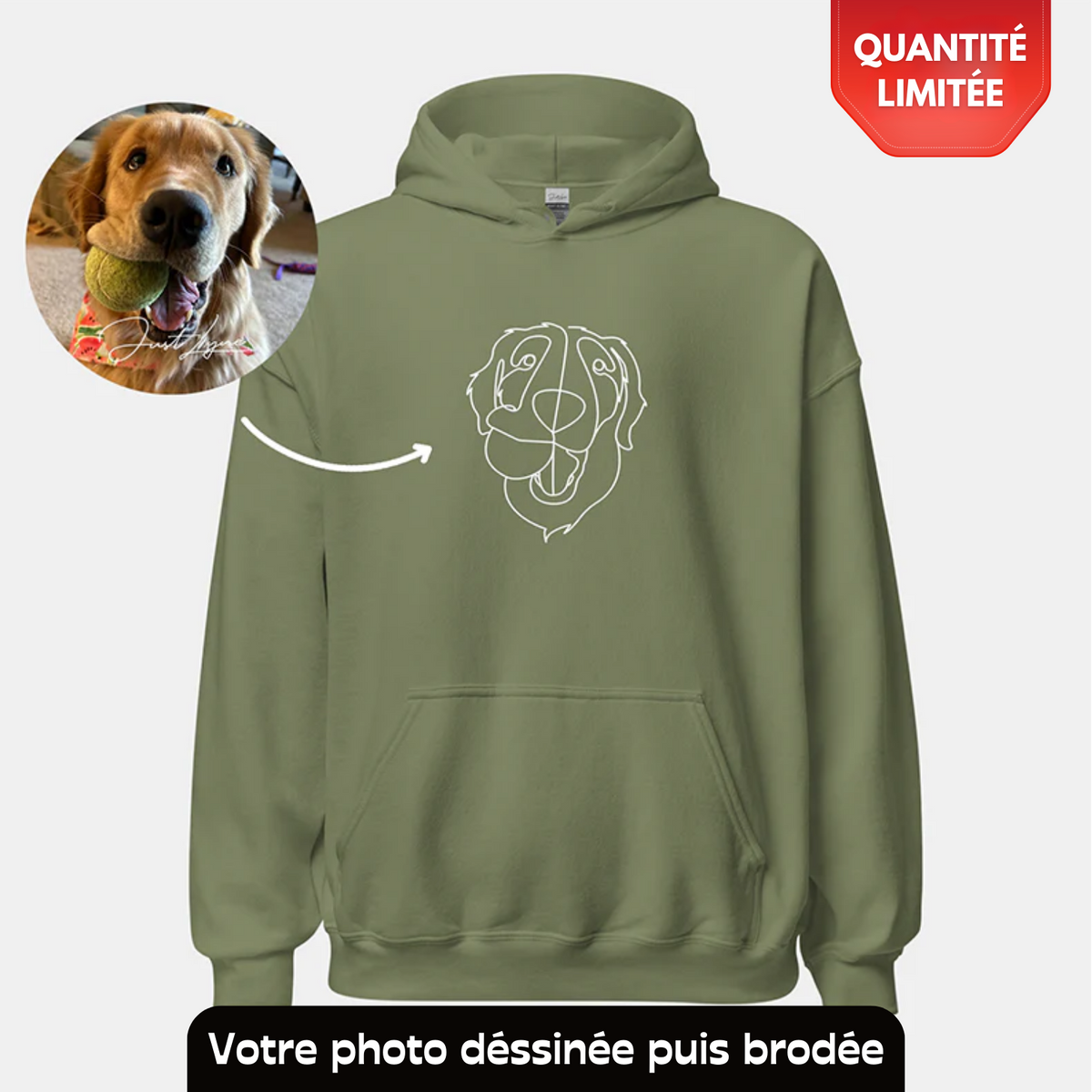 SWEAT À CAPUCHE BRODÉ PERSONNALISÉ